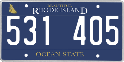 RI license plate 531405