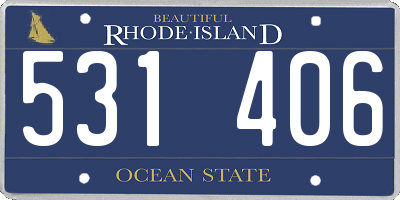 RI license plate 531406