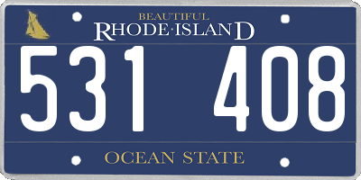 RI license plate 531408
