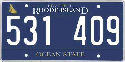 RI license plate 531409