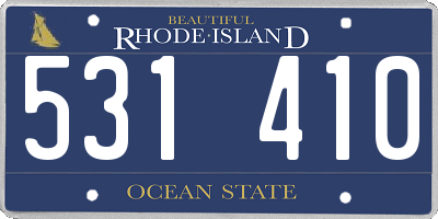 RI license plate 531410