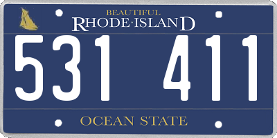RI license plate 531411
