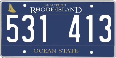 RI license plate 531413