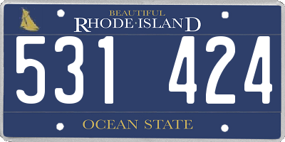 RI license plate 531424
