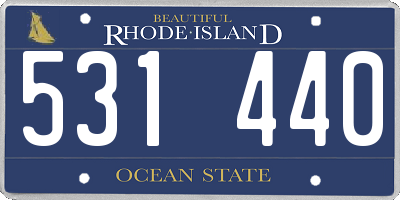 RI license plate 531440