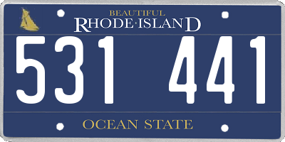 RI license plate 531441