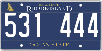 RI license plate 531444
