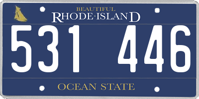 RI license plate 531446