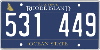 RI license plate 531449