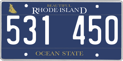 RI license plate 531450