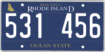 RI license plate 531456