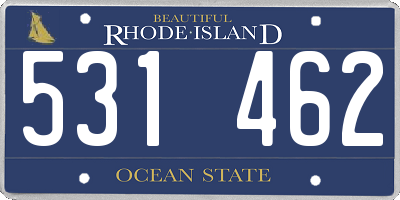RI license plate 531462
