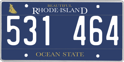 RI license plate 531464