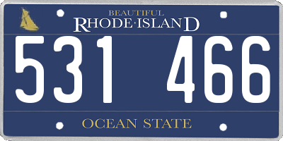 RI license plate 531466