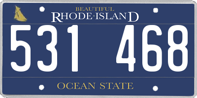 RI license plate 531468