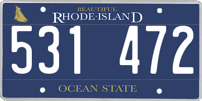 RI license plate 531472