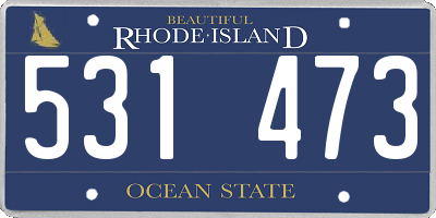 RI license plate 531473