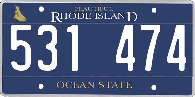 RI license plate 531474