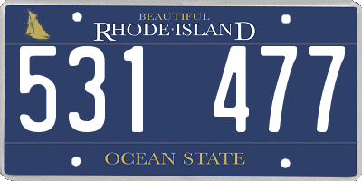 RI license plate 531477