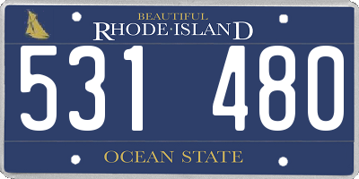 RI license plate 531480