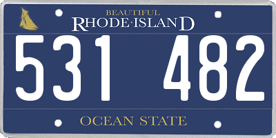 RI license plate 531482