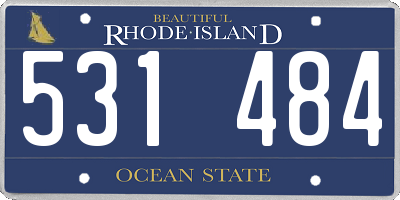 RI license plate 531484