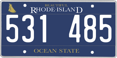 RI license plate 531485