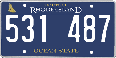 RI license plate 531487