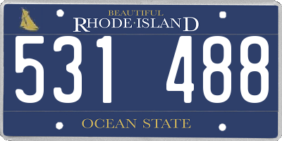 RI license plate 531488