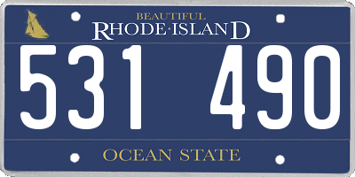 RI license plate 531490