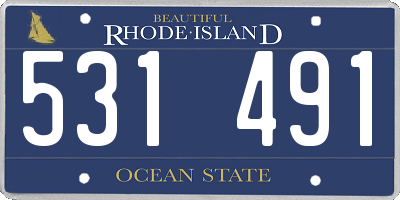 RI license plate 531491