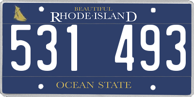 RI license plate 531493