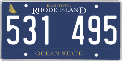 RI license plate 531495