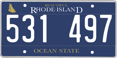 RI license plate 531497