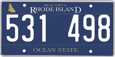 RI license plate 531498
