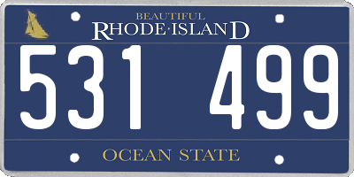RI license plate 531499