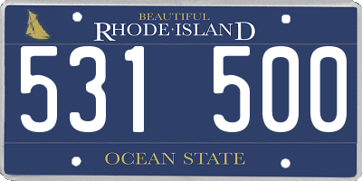 RI license plate 531500