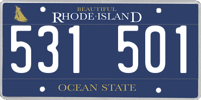 RI license plate 531501
