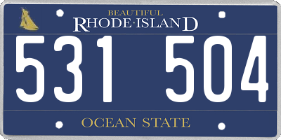 RI license plate 531504