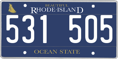 RI license plate 531505