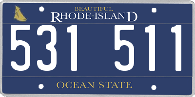 RI license plate 531511