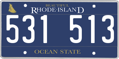 RI license plate 531513