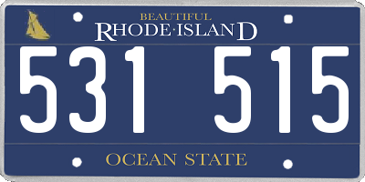 RI license plate 531515