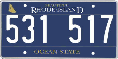 RI license plate 531517