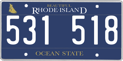 RI license plate 531518