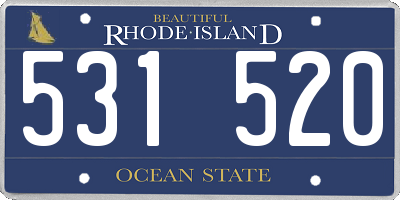 RI license plate 531520