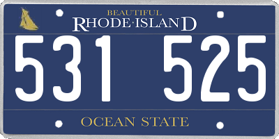 RI license plate 531525