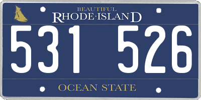 RI license plate 531526