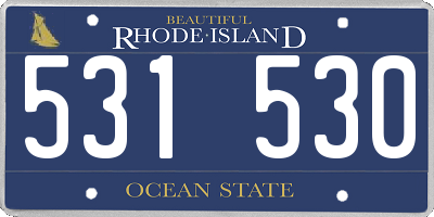 RI license plate 531530