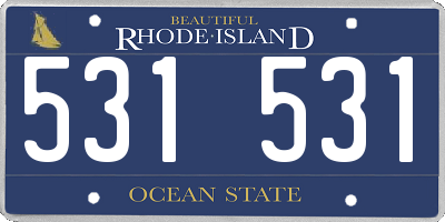 RI license plate 531531